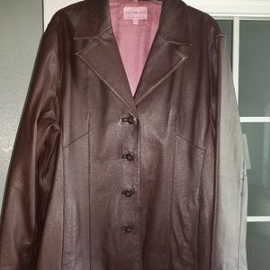 Wilsons Chocolate Brown Leather Jacket 2X